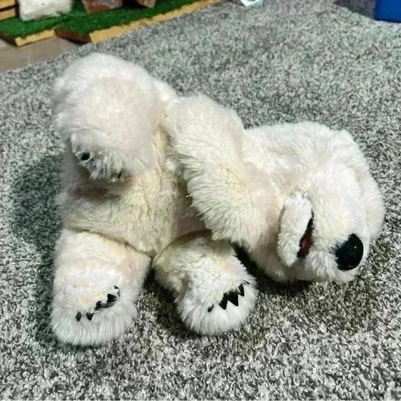 Folkmanis Polar Bear Hand Puppet Standing Sitting Arctic Bear See Note - Picture 2 of 11